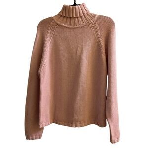 Vintage Gallagher Women’s Pink Turtleneck Sweater